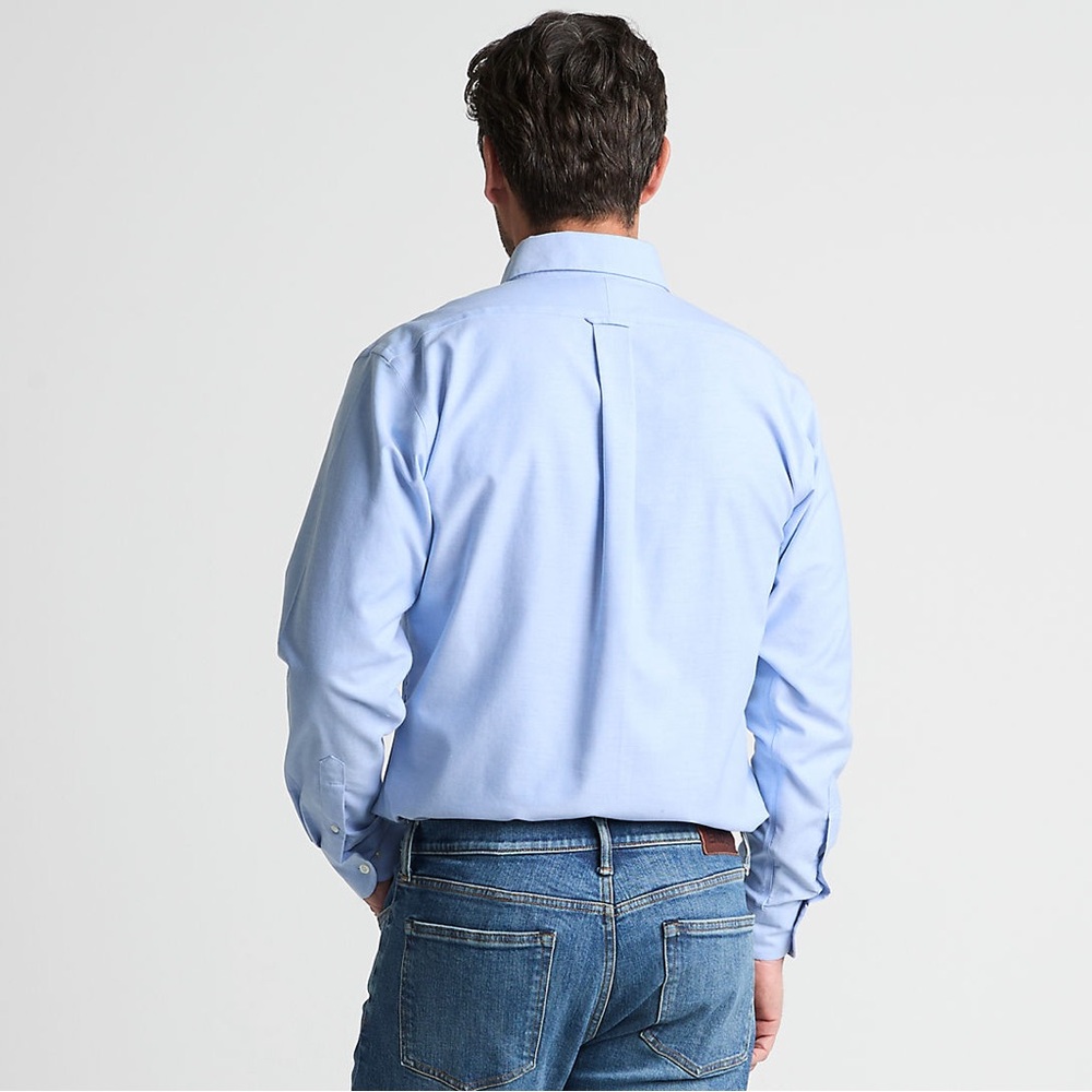 Like new! No Iron Button Down Oxford Shirt - light blue 16.5 x 33 - Picture 3 of 9